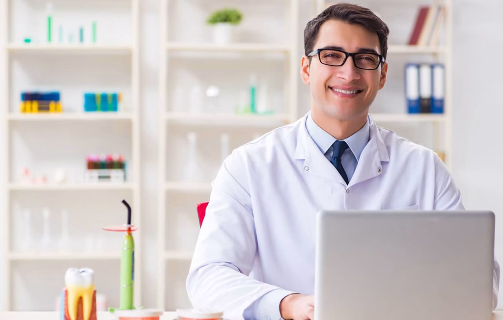 Dentist Working Capital, Dentist reviewing SBA loan and private lender options